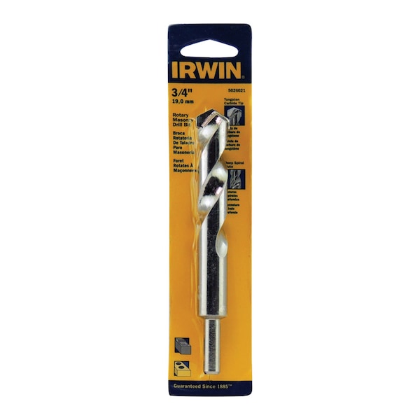 Irwin Irwin 3/4 in. X 6 in. L Tungsten Carbide Tipped Rotary Drill Bit Straight Shank 1 pc 5026021 - main